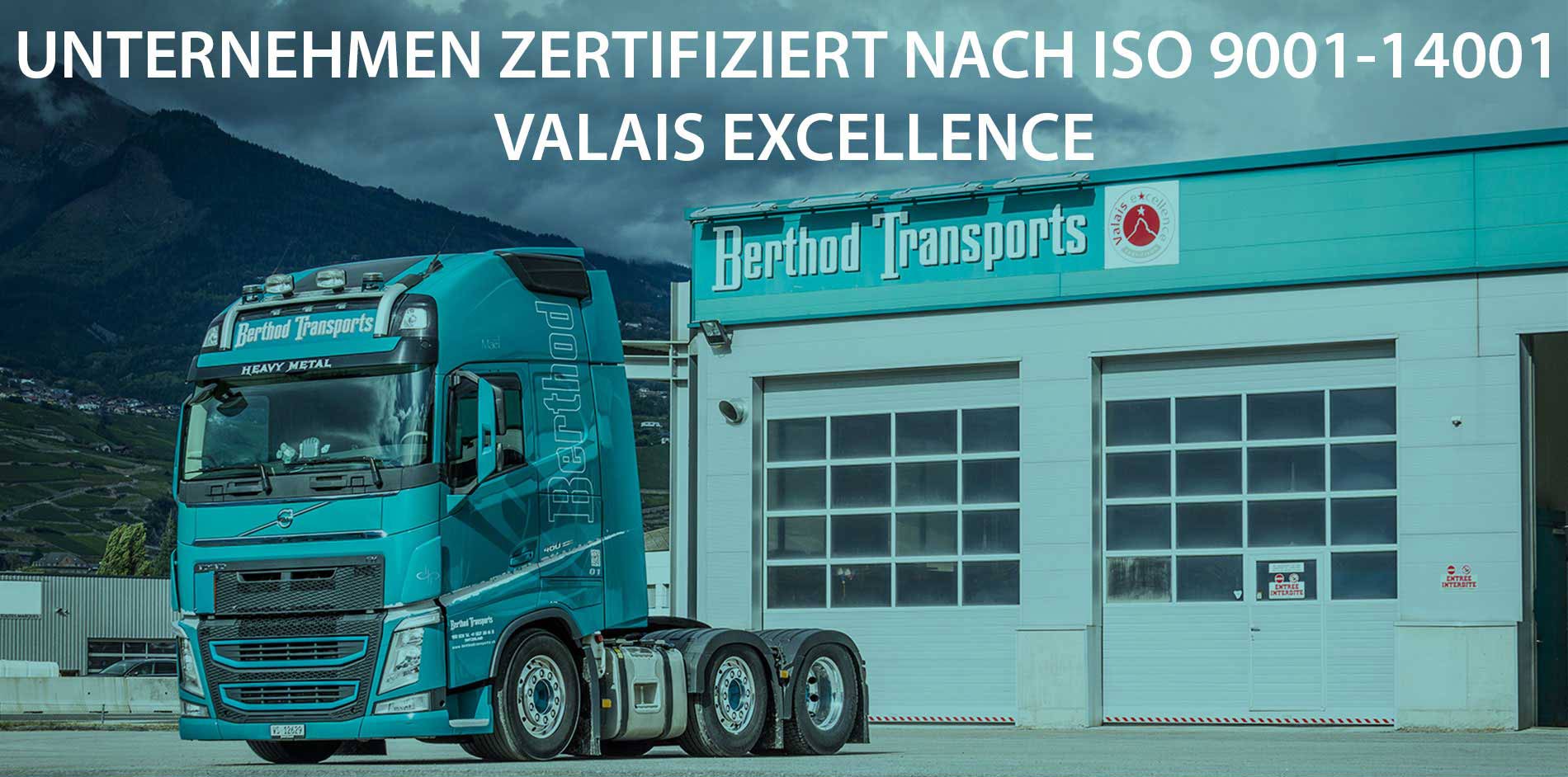 Berthod Transports ISO-14001 zertifiziert